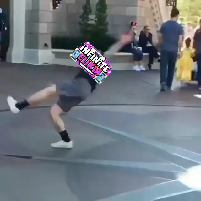 man does parkour in Disneyland meme | image tagged in memes | made with Piñata Farms meme generator