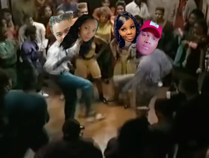 House Party (1990) - Dance off meme | image tagged in memes | made with Piñata Farms meme generator