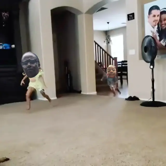 Lil man was running for his life meme | Grandma on the run from GBaby | image tagged in memes | made with Piñata Farms meme generator