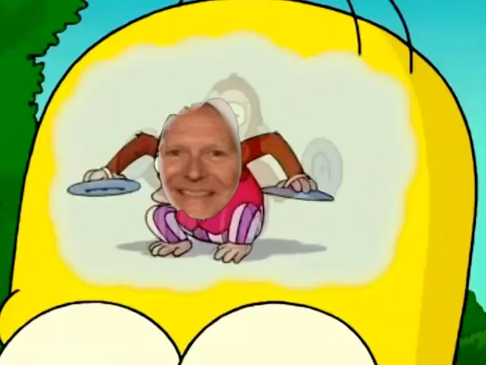 The Simpsons - monkey in homer's head meme | image tagged in memes | made with Piñata Farms meme generator