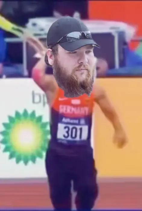 Javelin throwing meme | image tagged in memes | made with Piñata Farms meme generator