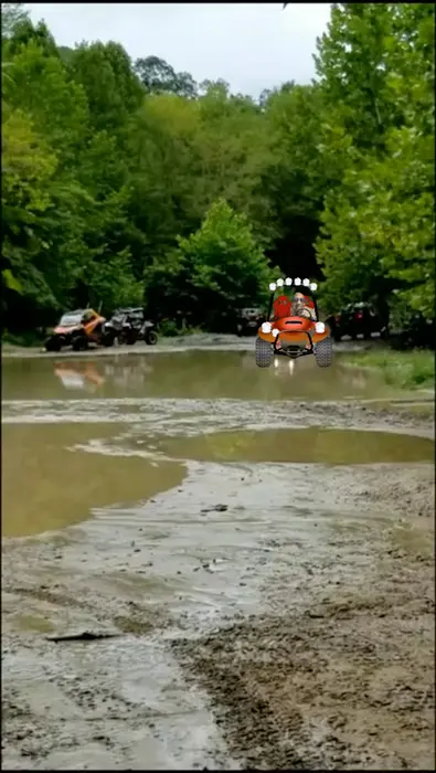 car drives into the swamp with lots of splashes meme | image tagged in memes | made with Piñata Farms meme generator