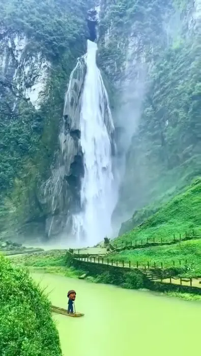 In the boat near the waterfall meme | image tagged in memes | made with Piñata Farms meme generator