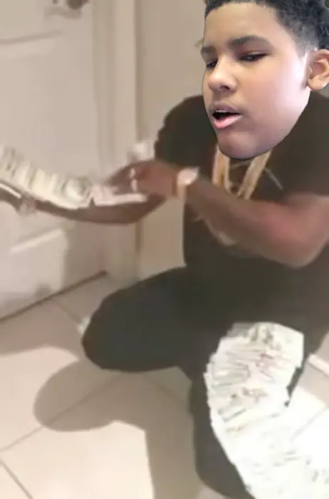 Kodak Black flexing his money meme | image tagged in memes | made with Piñata Farms meme generator