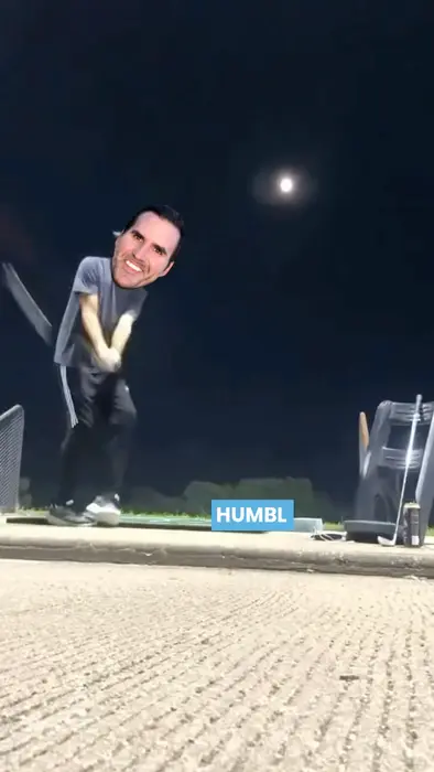 The guy hit the moon with a golf ball meme | image tagged in memes | made with Piñata Farms meme generator