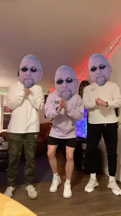 three boys slapping their butts meme | image tagged in memes | made with Piñata Farms meme generator