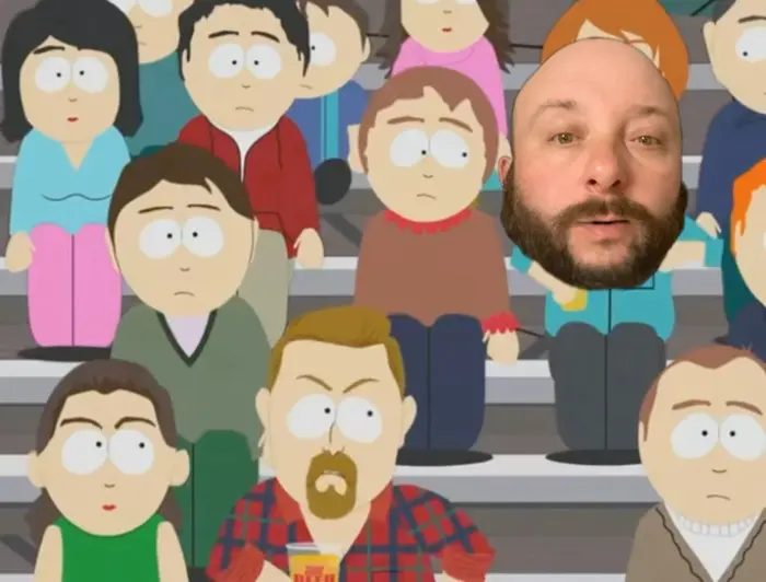 South Park - Randy fight in the stadium meme | image tagged in memes | made with Piñata Farms meme generator