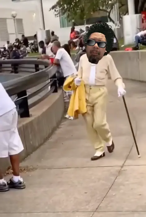 stylish old guy walks meme | image tagged in memes | made with Piñata Farms meme generator