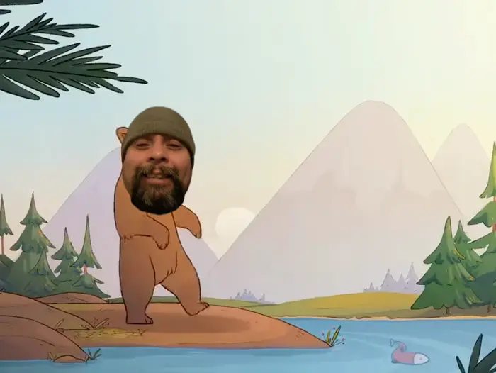 bear does magic to catch a fish meme | image tagged in memes | made with Piñata Farms meme generator