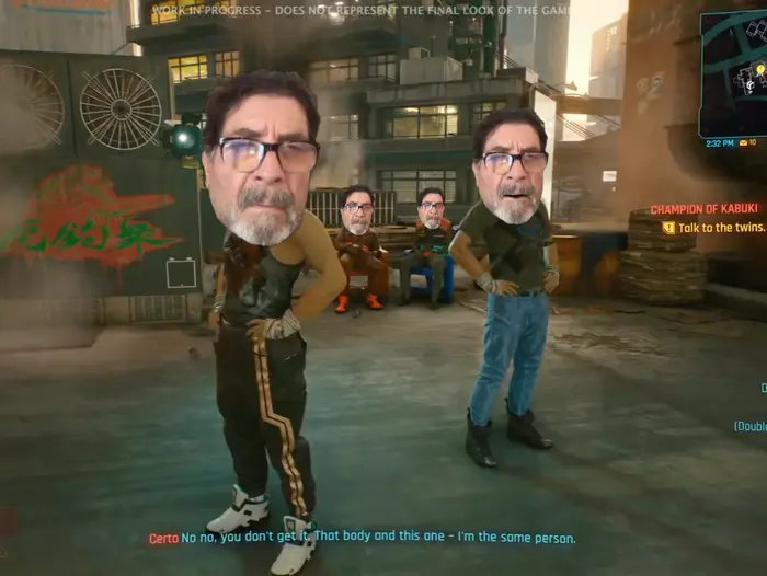 Those two bodies, I'm the same person (from cyberpunk 2077) meme | image tagged in memes | made with Piñata Farms meme generator