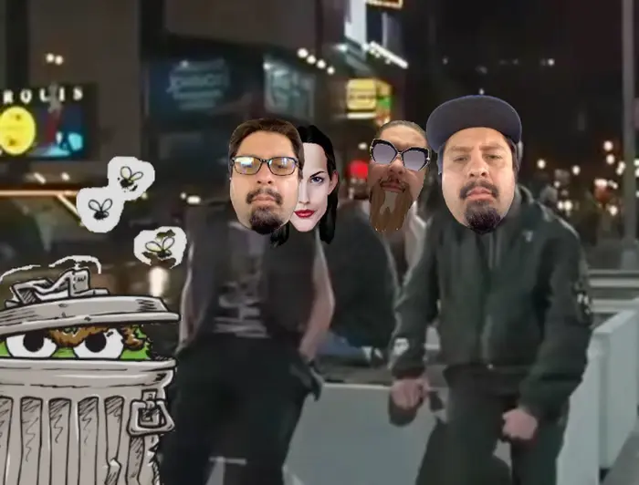 The guy in the mask smashed the tape recorder meme | image tagged in memes | made with Piñata Farms meme generator