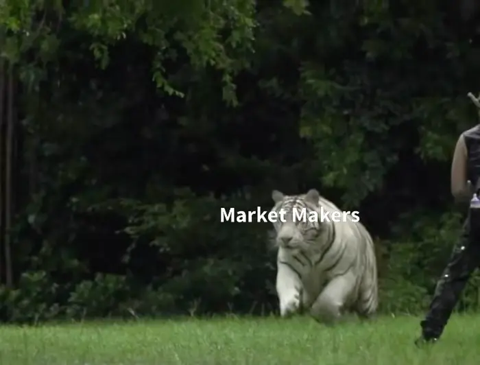 White tiger chasing his prey meme | Who can relate 💀💀 #finmeme #finance | image tagged in memes: finance, finmeme | made with Piñata Farms meme generator
