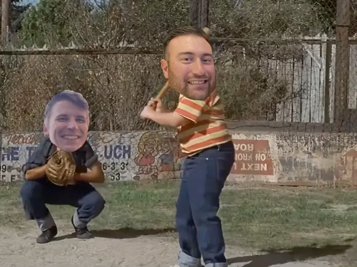 The sandlot baseball scene meme | Inside the chalk - Sofa Kings Practice | image tagged in memes | made with Piñata Farms meme generator