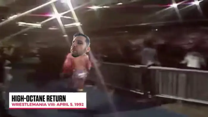 Ultimate Warrior entrance WWE meme | image tagged in memes | made with Piñata Farms meme generator