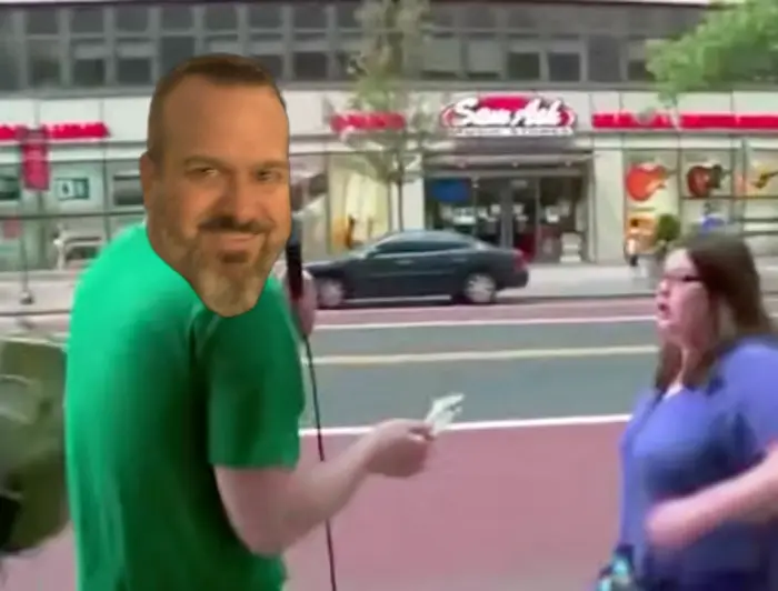 Billy on the Street - Why? BECAUSE! meme | image tagged in memes | made with Piñata Farms meme generator