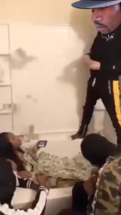 Guy throws money in the bathroom on his girlfriend meme | image tagged in memes | made with Piñata Farms meme generator