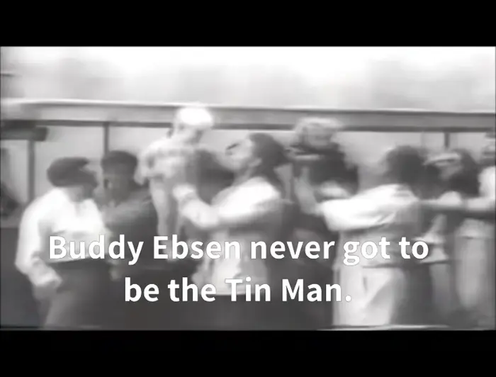 Entertainment Tonight - Leonard Maltin explains the facts on Buddy Ebsen and The Wizard of Oz meme | Buddy Essen lost his chance to be the Tin Man in The Wizard of Oz. | image tagged in memes | made with Piñata Farms meme generator